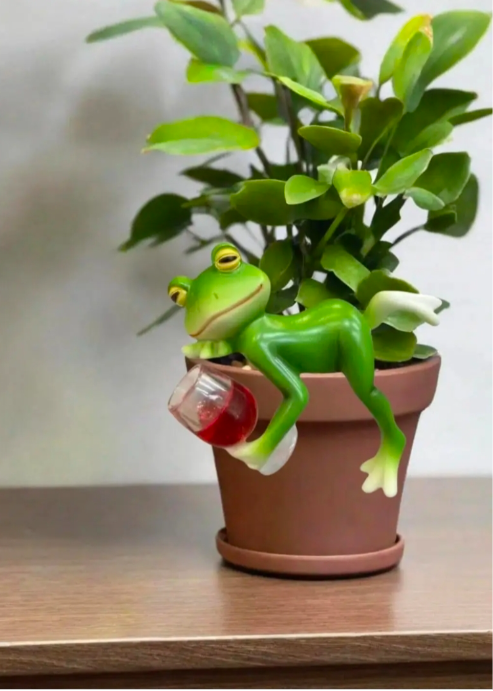 Wine Lover Frog | Kikker Plantenpothanger