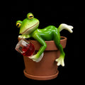 Wine Lover Frog | Kikker Plantenpothanger