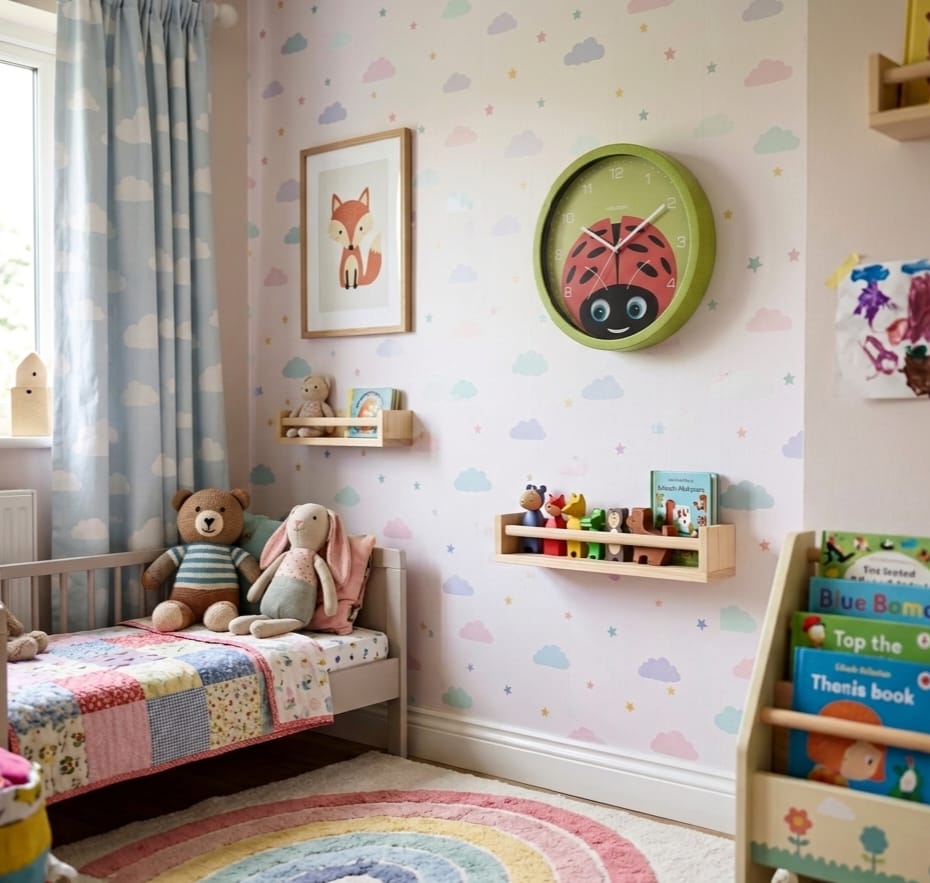 Karlsson Wandklok Peekaboo Ladybug