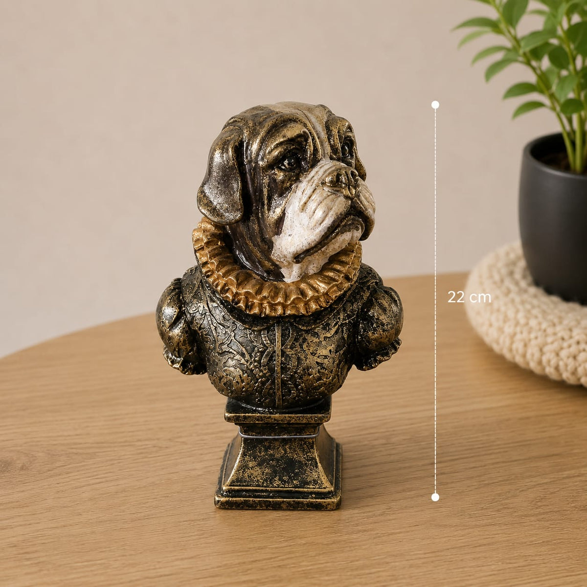 Klassieke Bulldog Buste – 22 cm
