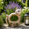 Katten Plantenpot voor Buiten | Keramieken Tuinpot | Beast & Home Unieke katten plantenpot voor tuin en terras